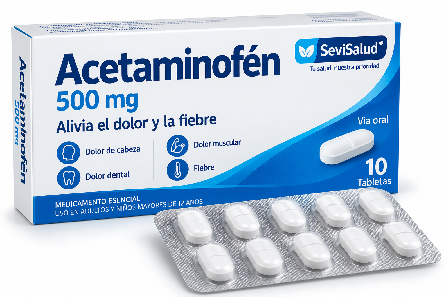 Acetaminofén 500 mg x 10